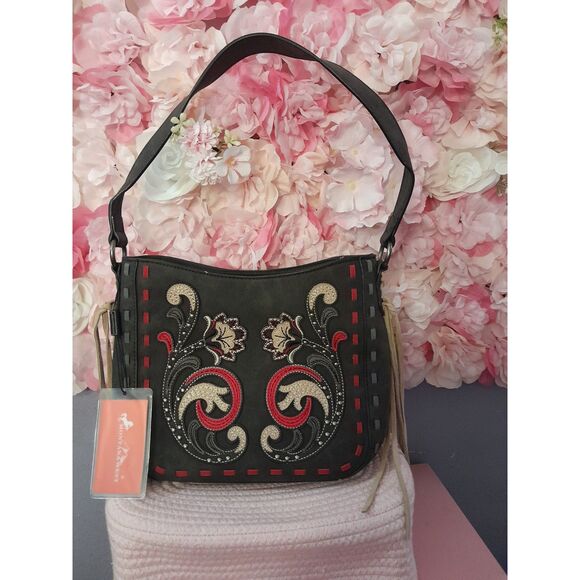Montana West Western Embroidered Shoulder Bag Vintage Floral Hobo HandBag - Picture 1 of 3